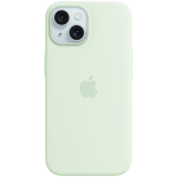 iPhone 15 Silicone Case with MagSafe - Soft Mint,Model A3123