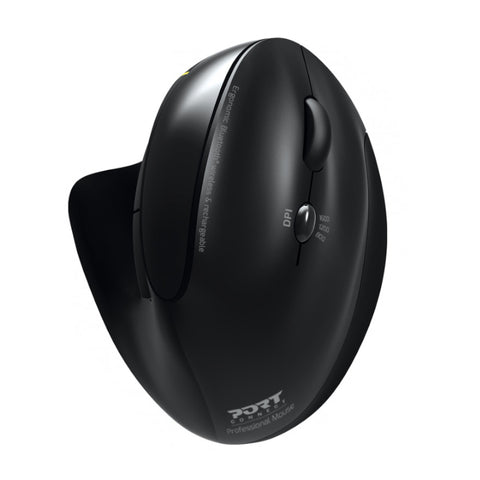 Port Connect Wireless Rechargeable Ergonoc Mouse Bluetooth Black