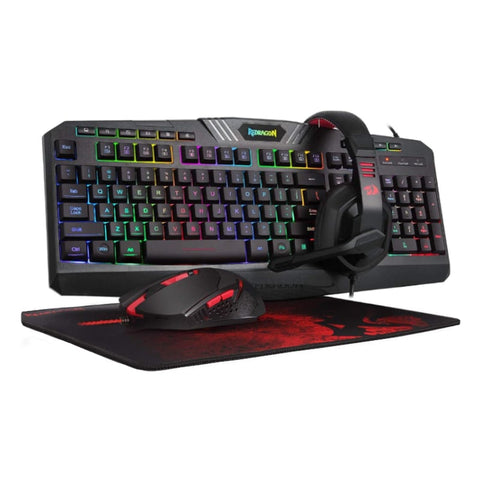 Redragon 4 In1 Gang Combo Mouse|Mouse Pad|Headset|Keyboard