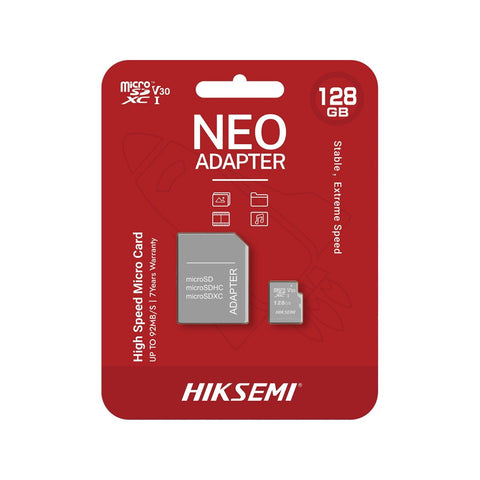 Hiksemi Neo 128GB Class 10 MicroSDXC Card with Adapter