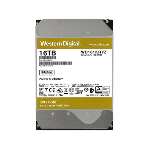 WD Gold 16TB 3.5" SATA Internal HDD